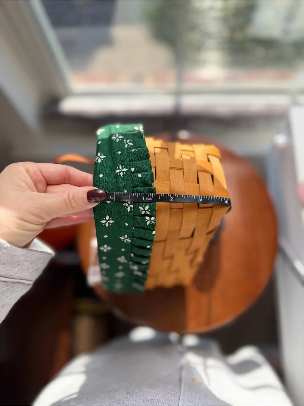 Longaberger Basket with Brown Handle